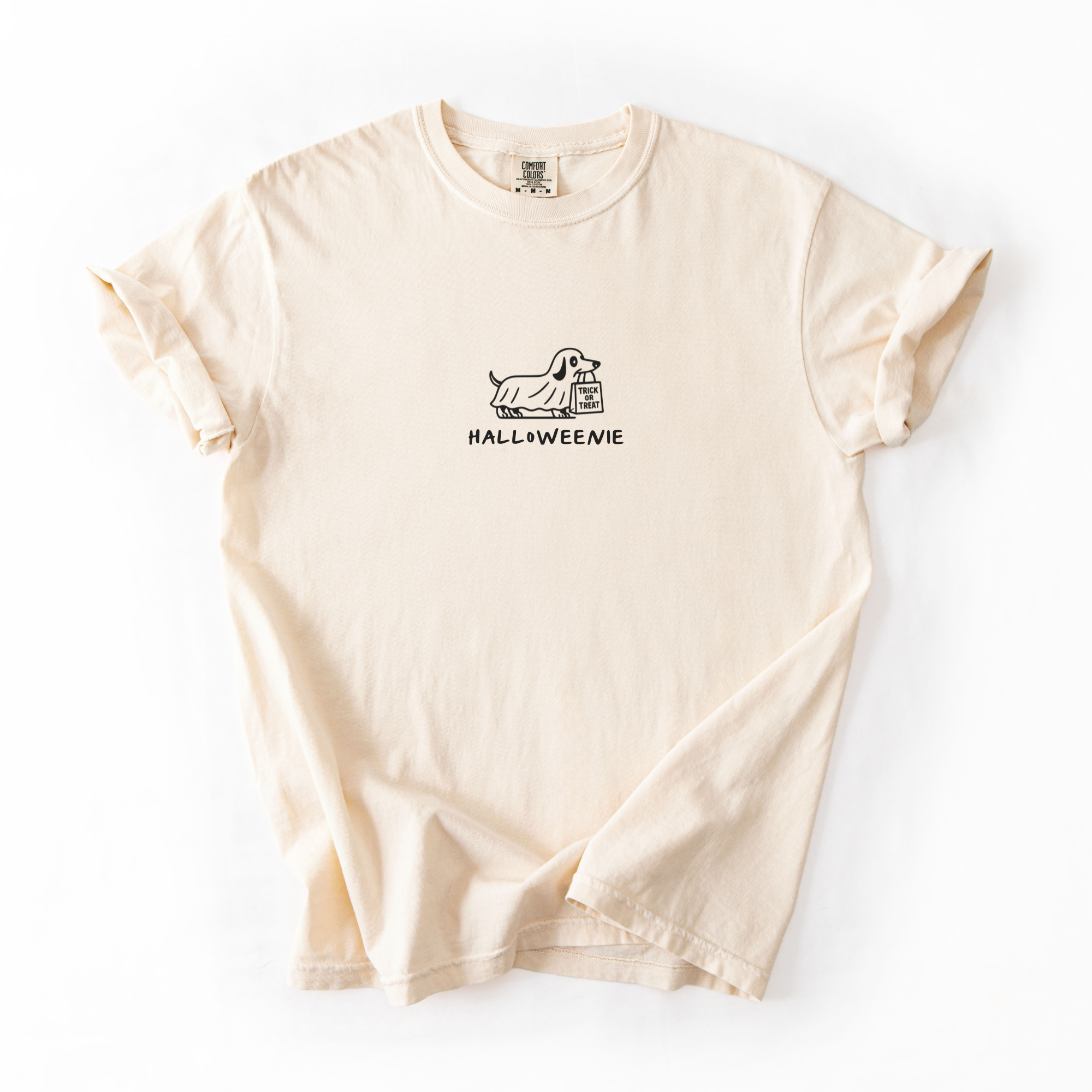 Stiles Tee Co. - Vendita all'ingrosso Maglietta stampata - Unisex - Maglietta di Halloweenie per cani - T-shirt vintage con bassotto fantasma2