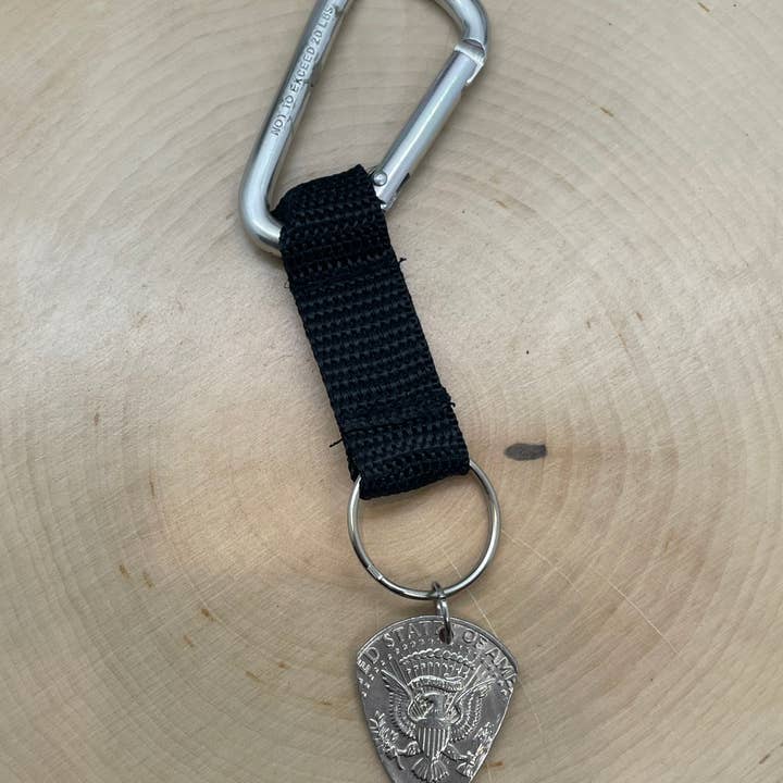 Mountainstruck Coin Rings and Jewelry - Wholesale Keychain - Unisex - Guitar Pick U.S. Half Dollar Keychain1