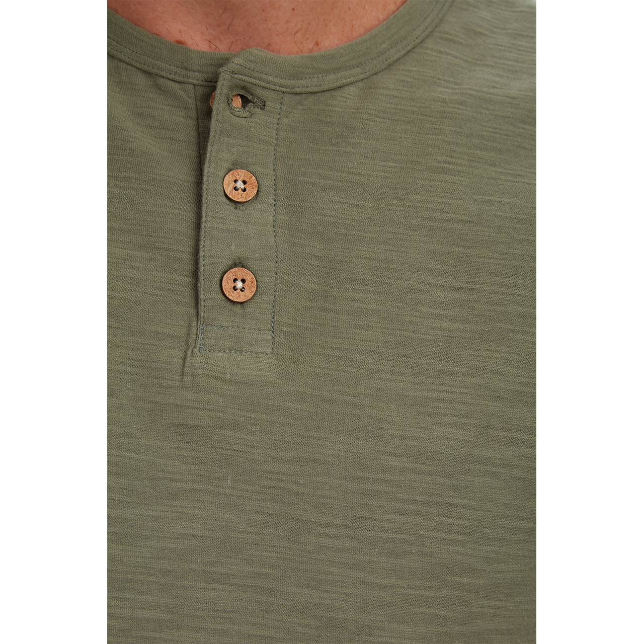 Lt Pine Noel Solid Slub Henley for wholesale on Faire5