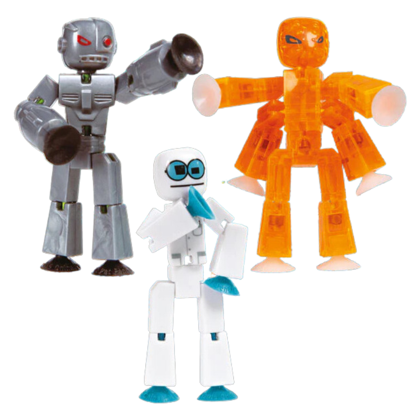 Zing - Wholesale Toy Set - Kids - Zing StikBot Monsters 3 Cyborg Pack1