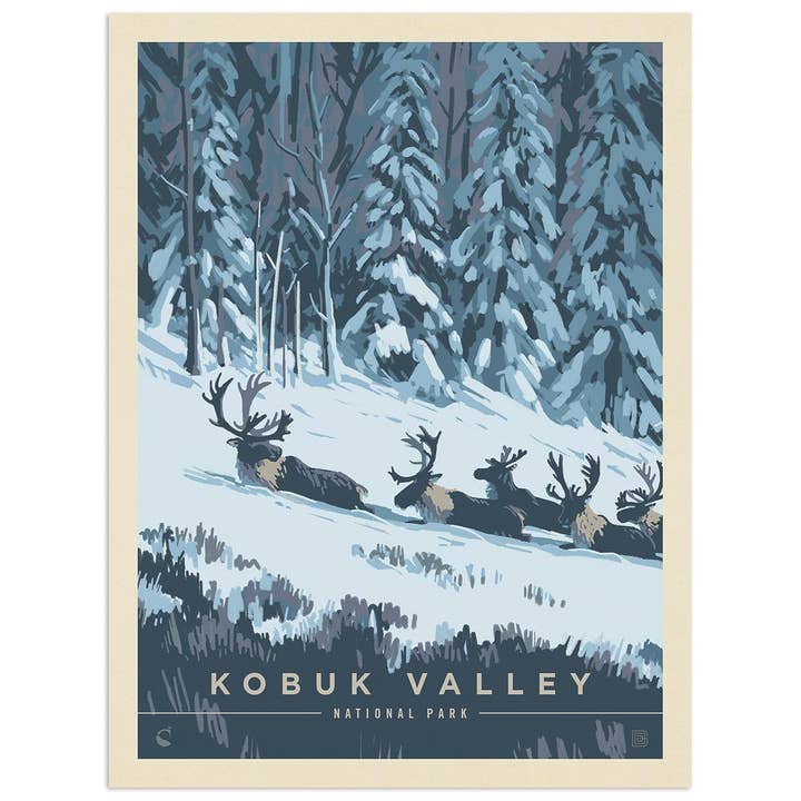 Kobuk Valley Park Alaska Decal - Vintage Style Artwork for wholesale by RetroPlanet