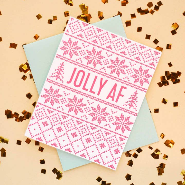 KB Paperie - Wholesale Christmas Card - Jolly AF1