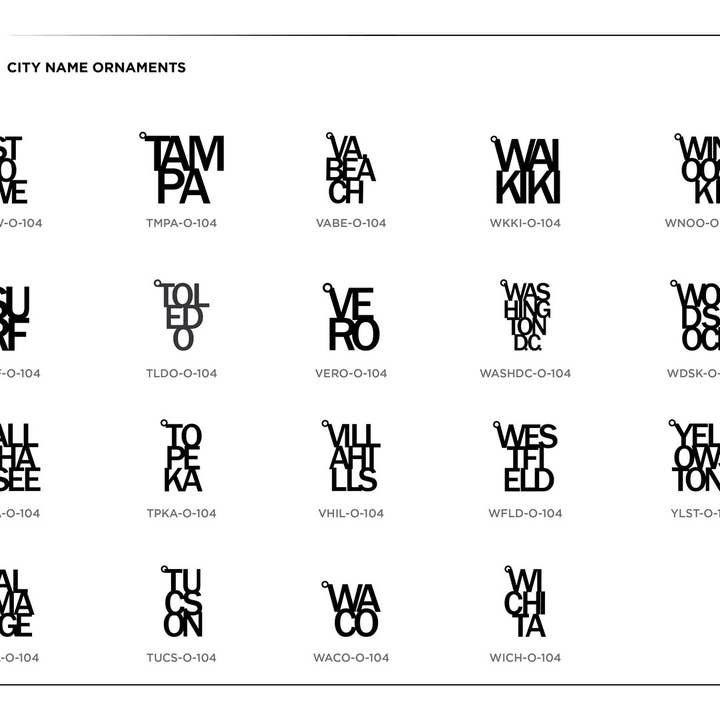 Grainwell - Wholesale Ornament - City Name Ornament9