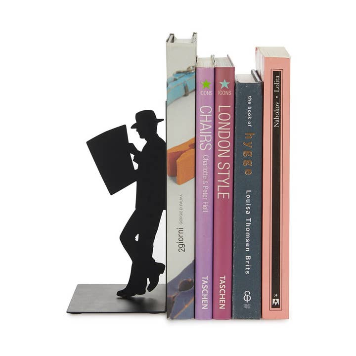 book holder, the reader, black, metal for wholesale by Balvi