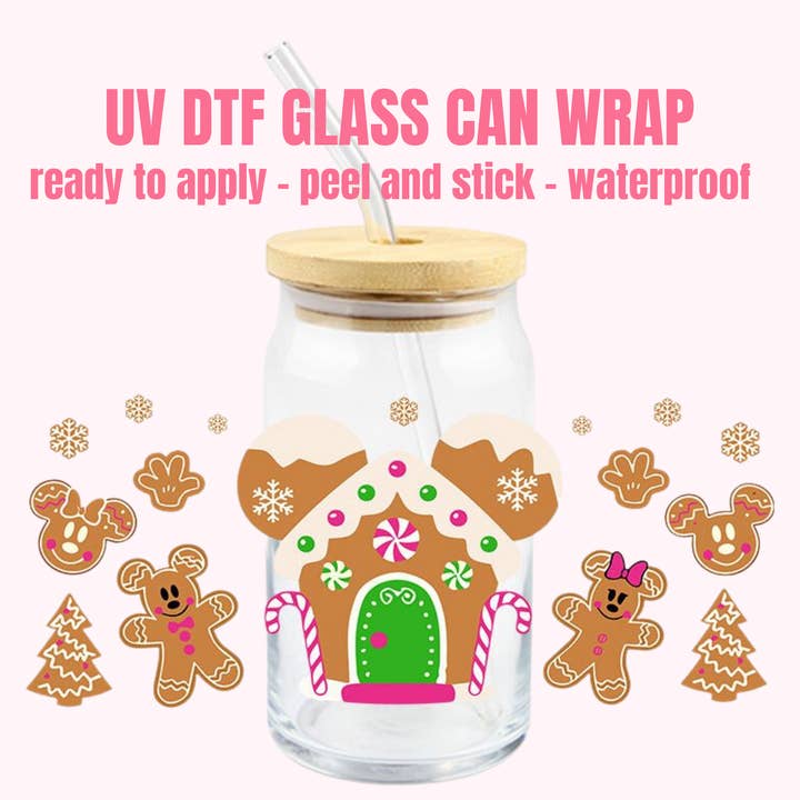 UV DTF Cup Wrap Christmas 61 for wholesale by One Stop Cups