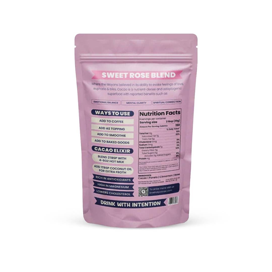 Holy cacao - Wholesale Hot Cocoa Mix/Kit - Holy Cacao Sweet Rose – Organic Ceremonial Cacao (10oz)1