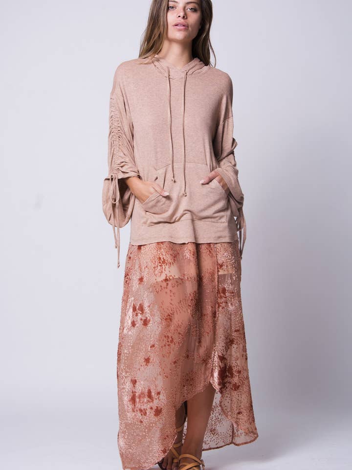 Tangerine Viscose Crepe Palermo Pullover - Pack B for wholesale by Wanderlux