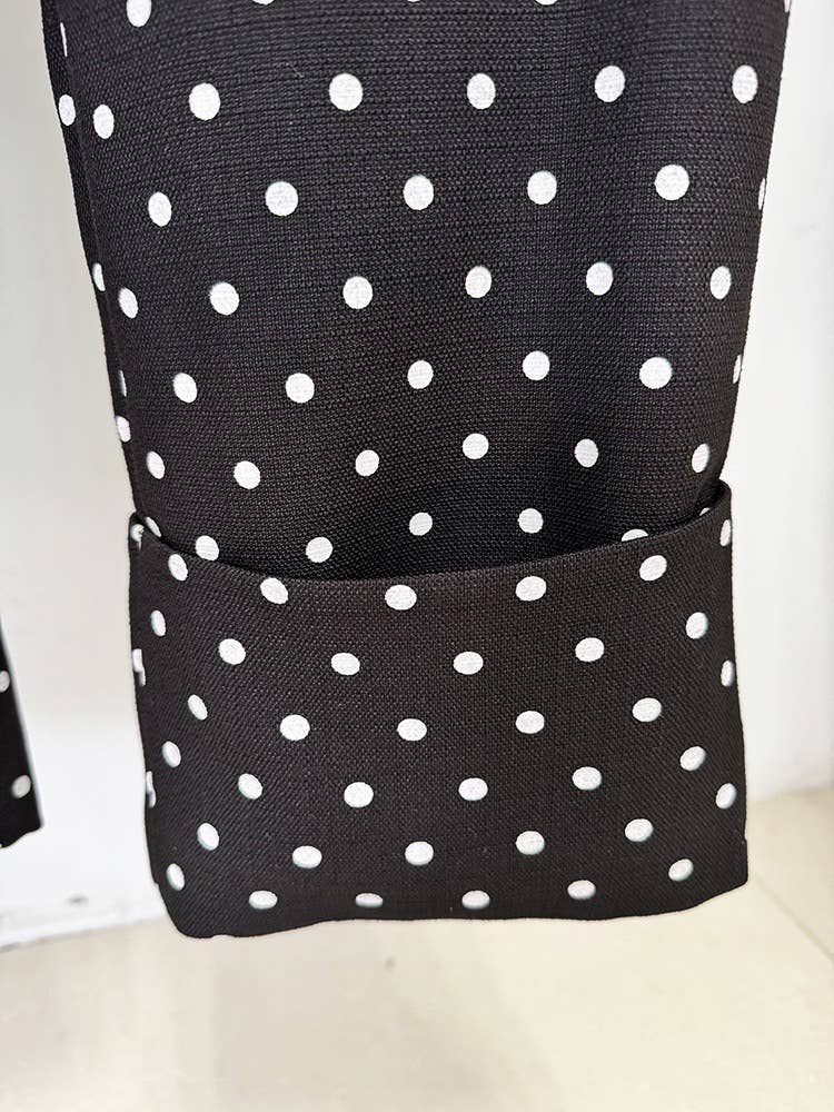 Productseeker - Wholesale Suit Set - Women's - SET71Y Elegant Polka Dot Suit Set with Bow-Decorated Jacket13