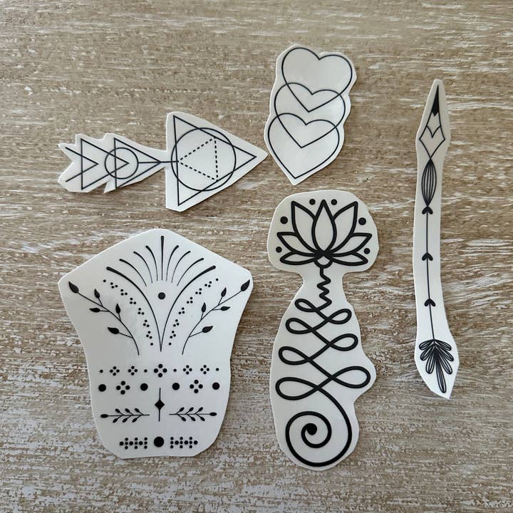 Tatuajes temporales de formas simples y líneas finas para venta al por mayor de kierst