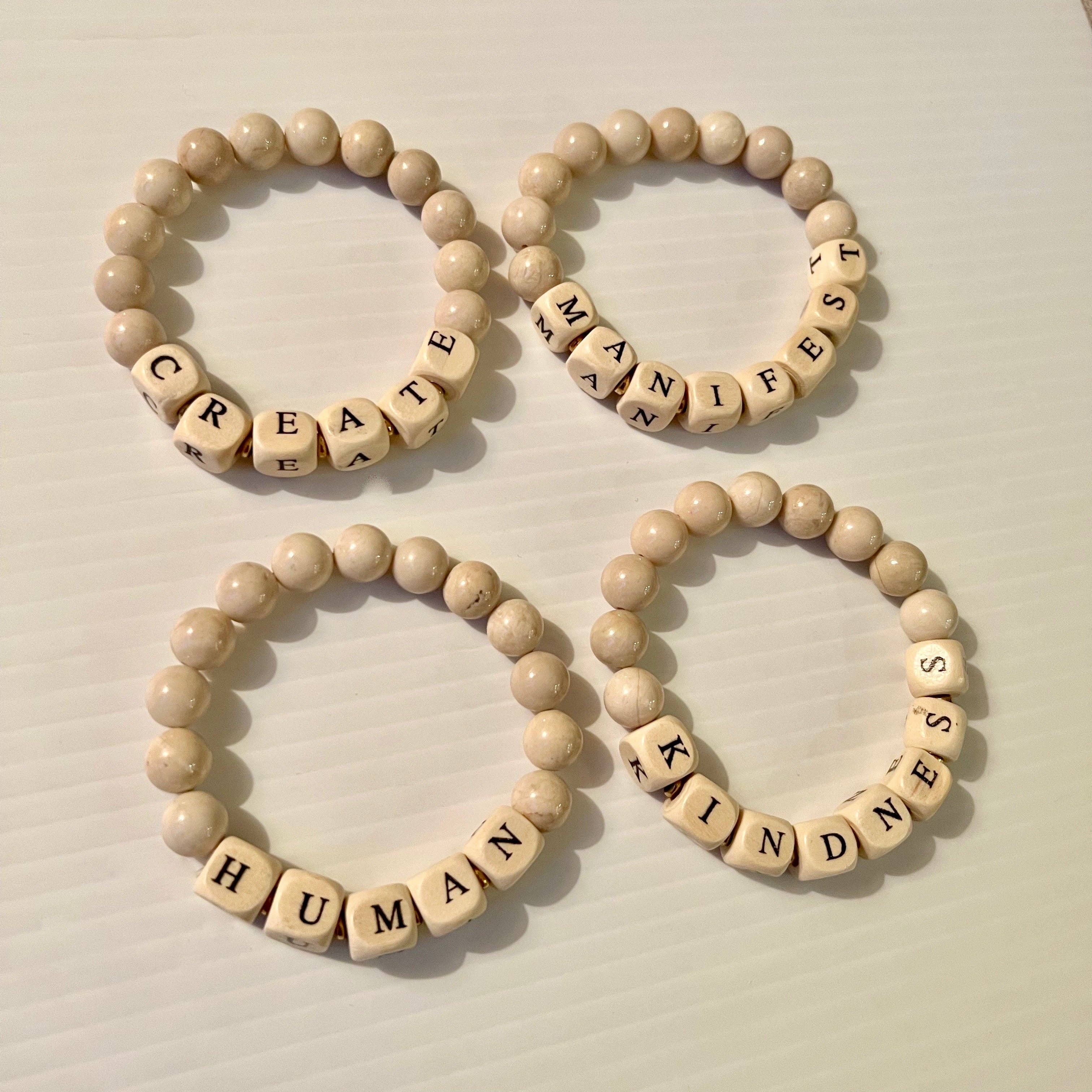 Sandrine France Studio – Pulseira de missangas por atacado – Pulseiras com Mensagens3