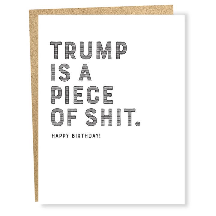 Sapling Press - Wholesale Birthday Card - #990: Trump/Shit Card