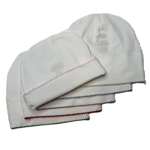 Zsa Zsa & LoLLi Monogram Blanks - Wholesale Newborn/Knit Hat - Baby - Picot Trim / Hat Baby Gift, Hospital, Embroidery, Monogram