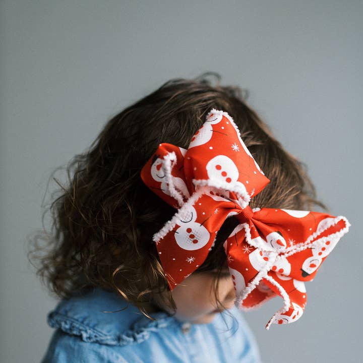 Bows Arts – Großhandel Haarschleife – Kinder – Riesiger Weihnachts-Print Bogenstreifen2