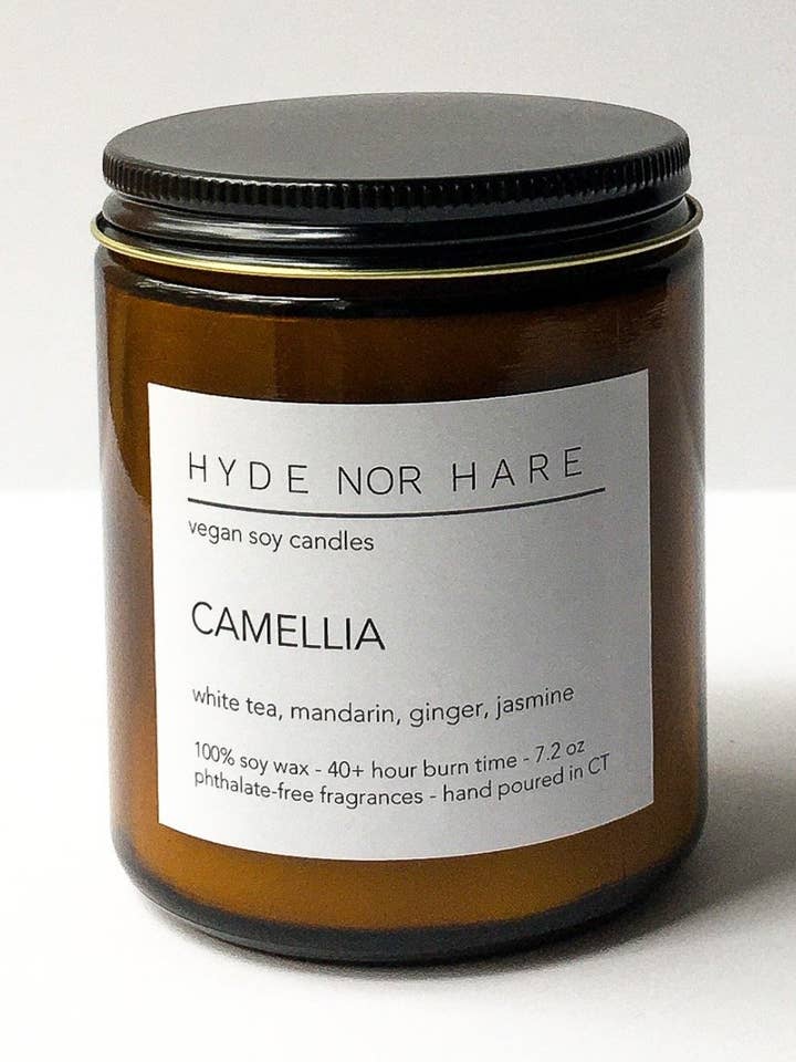 CAMELLIA vegan soy candle for wholesale by HYDE NOR HARE