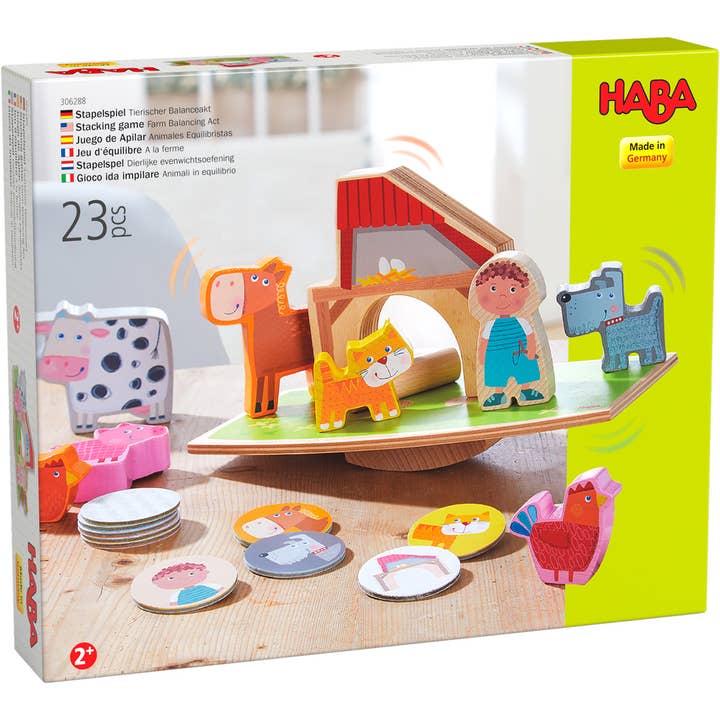 HABA Stacking Set Farm Balancing Act - Wooden Toy for wholesale by Amaroni