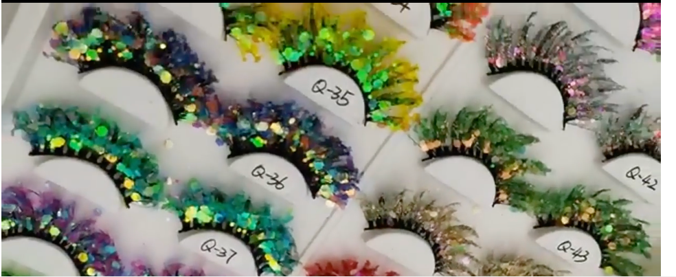 SugarQuoteMeNot LLC - Wholesale False/Fake Eyelashes - Glam Glow-in-the-Dark & Luminous Glitter Glam Eyelashes20