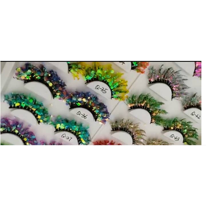 SugarQuoteMeNot LLC - Wholesale False/fake eyelashes - Glam Glow-in-the-Dark & Luminous Glitter Glam Eyelashes20