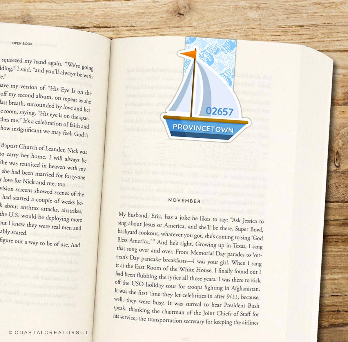 Coastal Creators of Connecticut - Wholesale Bookmark - Provincetown Sailboat 02657 Magnetic Bookmark (Packaged)3