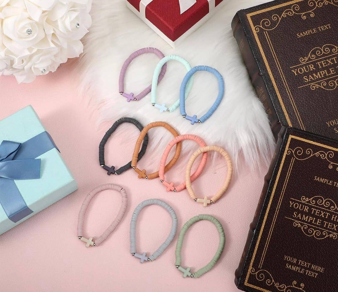 Cross and Crowns – wholesale Jewellery set – Clay cross bracelets1