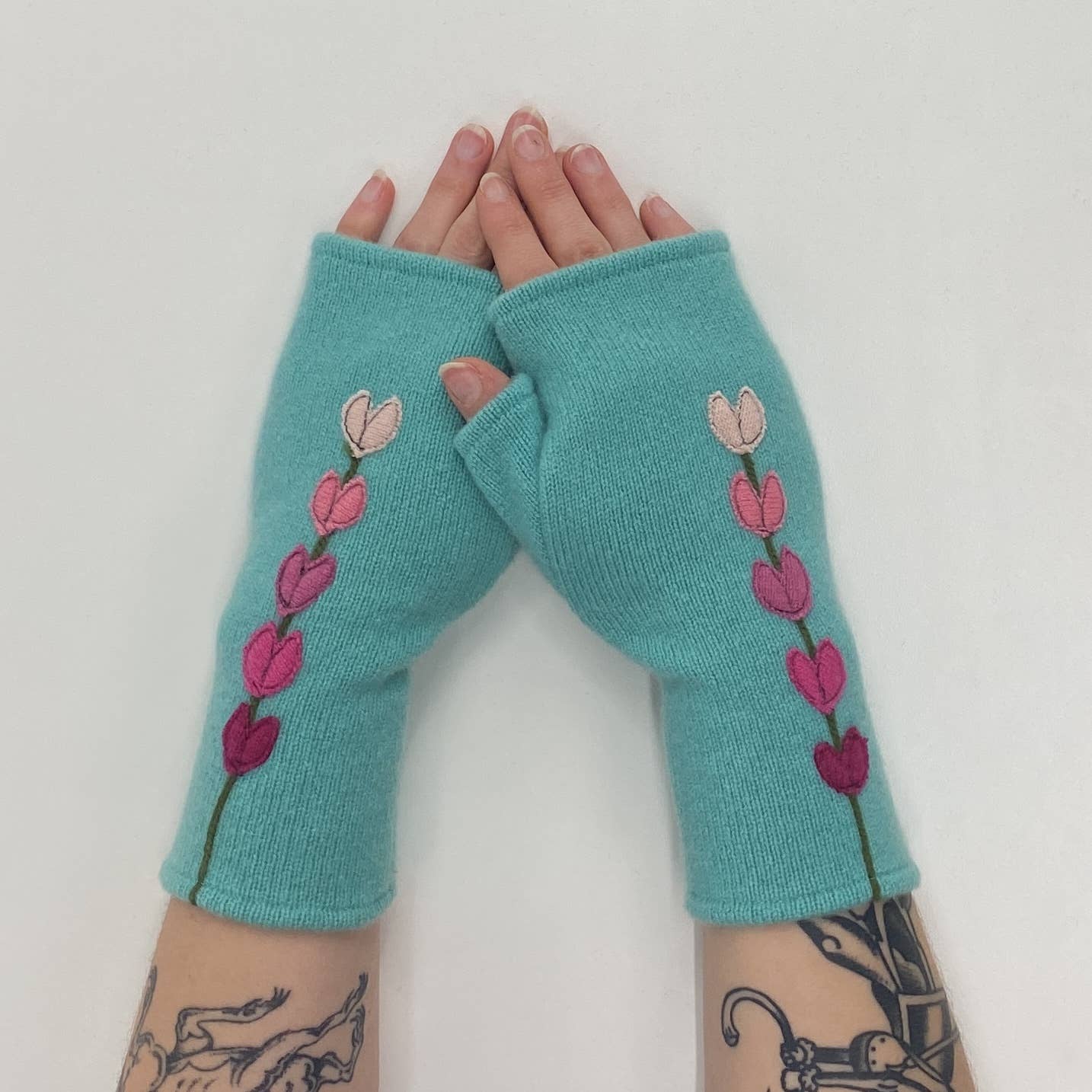 Sardine Clothing Co. - Vendita all'ingrosso Guanti - Donna - Guanti in cashmere senza dita-Lupine12