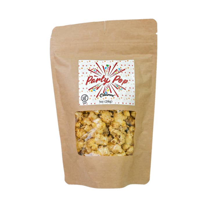 PartyPop Popcorn - Wholesale Popcorn - Churro (25 Small Bags) - Gourmet Popcorn 1oz0