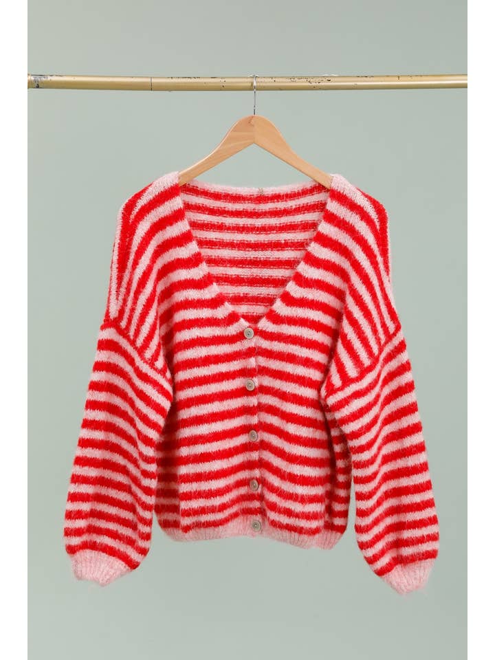 LÉA & LUC - Wholesale Cardigan - Women's - Striped cardigan REF. 5106240