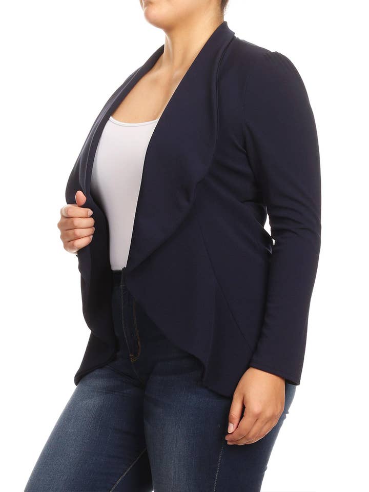 MOA COLLECTION – Blazer - Mulher por atacado – Jaqueta feminina sólida de mangas compridas para escritório30