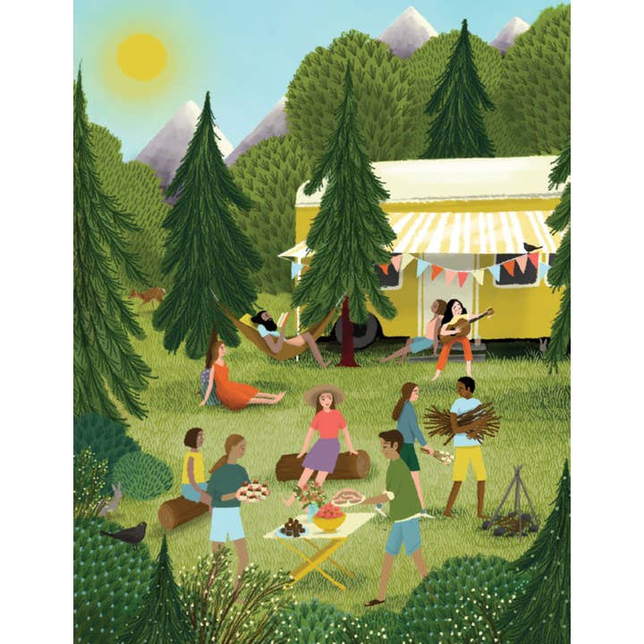 Camping med vänner födelsedagskort för wholesale av Studio Eleven Papers