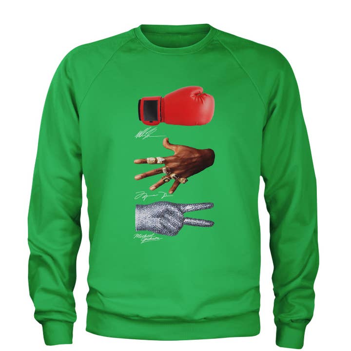 Expression Tees - Wholesale Graphic Sweatshirt - Unisex - Tyson Jordan Jackson Iconic Hands Adult Crewneck Sweatshirt