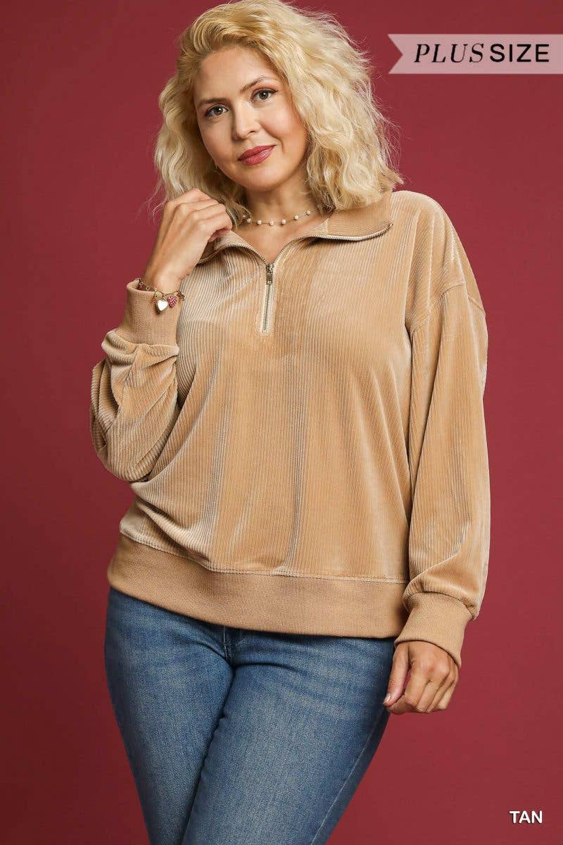 Vanilla Monkey - Wholesale Sweatshirt - Women's - Plus Soft Thermal Rib Knit Sweatshirt Top7