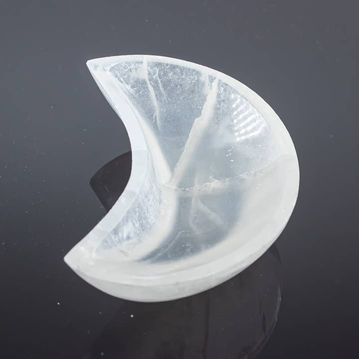 Quasar Gems USA - Wholesale Spiritual Stone/Crystal - Selenite Bowl Moon Shape1