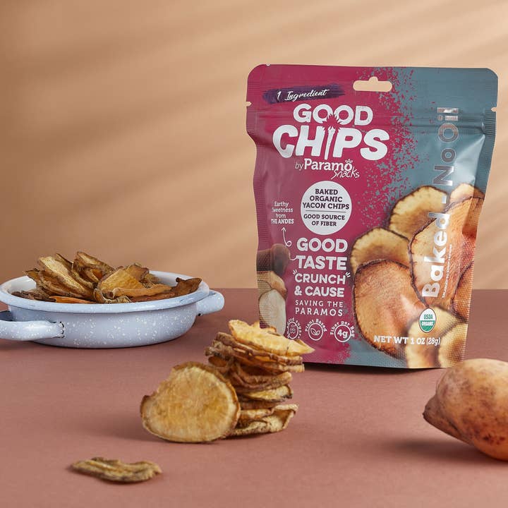 GOOD CHIPS by Paramo Snacks - Wholesale Chips - Baked Organic Yacon Healthy Crispy Chips 1oz4