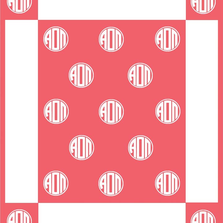 Over The Moon Greek - Wholesale Throw Blanket - Sorority & Greek Circle Monogram Blanket3