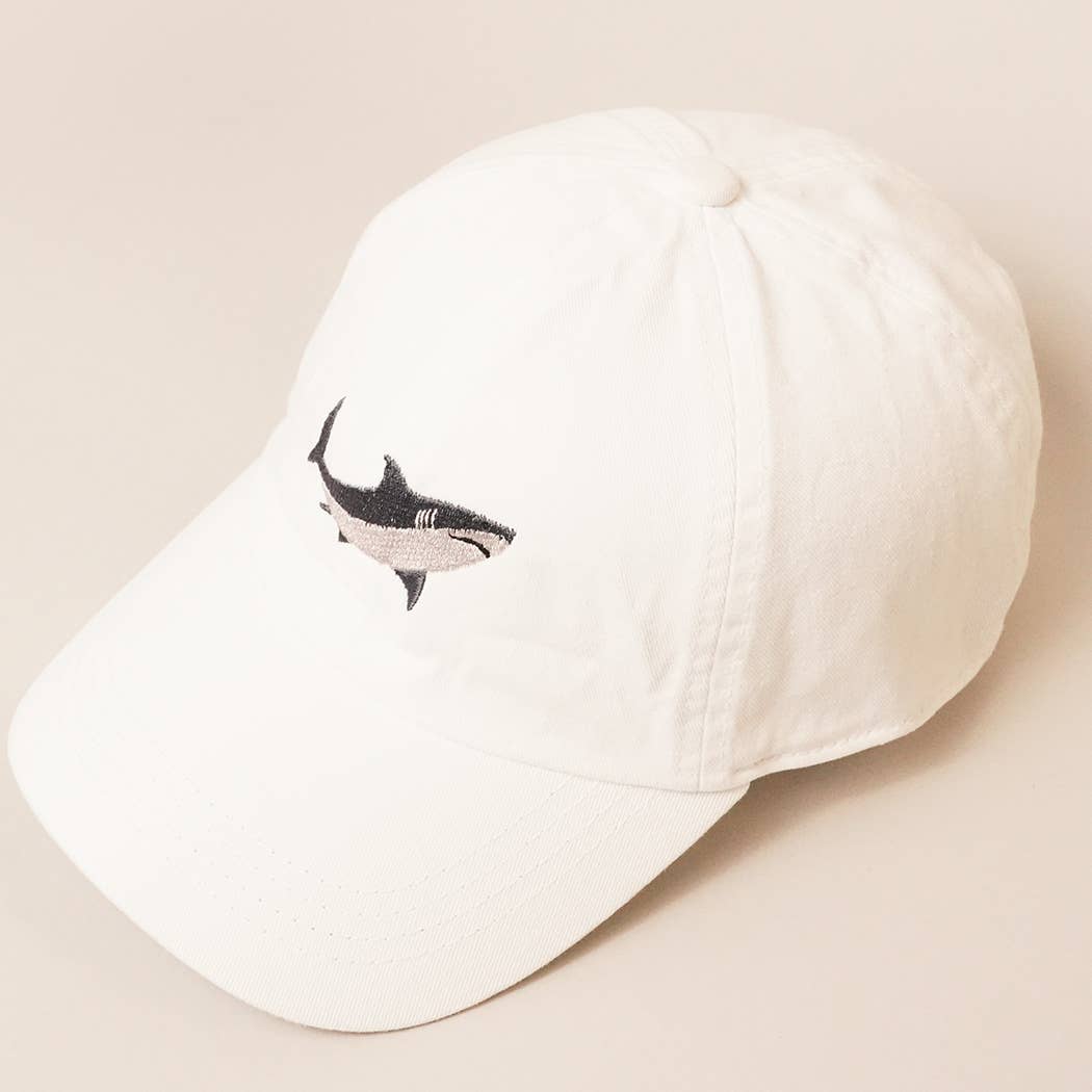 Fashion City - Wholesale Baseball Cap - Unisex - Shark Embroidered Cotton Baseball Dad Cap6
