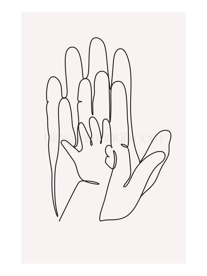 Linha Art Mãos Família por atacado de Blossom & Bloom