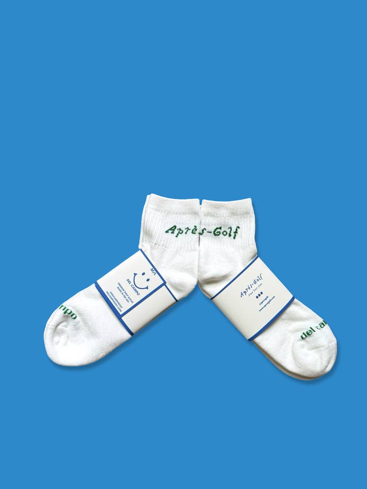 Après-Golf Scratch Text Logo Socks - Quarter for wholesale by Aprés-Golf