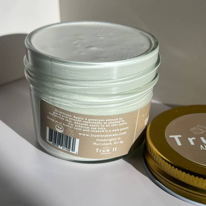True It Naturals - Wholesale Body Balm/Butter - Organic Sweet Cream Body Butter - Glass Jar - Vegan