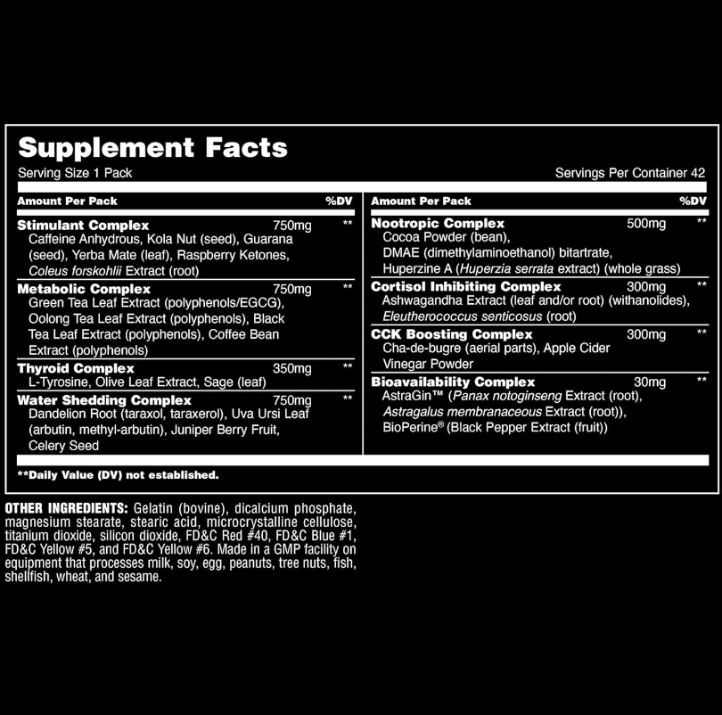 L&F Universal Goods – wholesale Protein/superfood powder – Animal Advanced Cuts Fat Burner Powder 42 Servings1