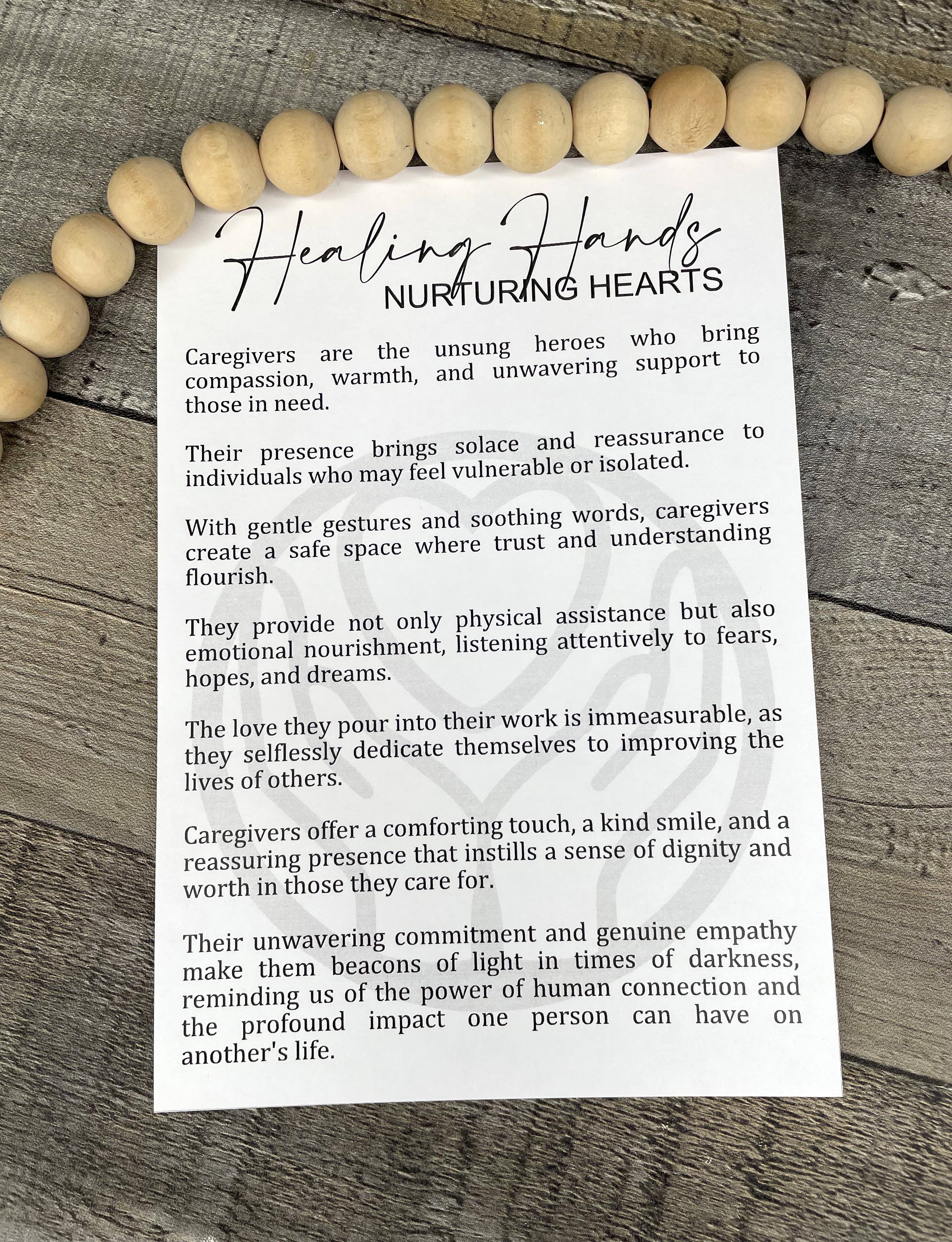 The Wristlet Bar - Wholesale Ornament - Story Ornament - Caregivers - Healing Hands Nurturing Heart1