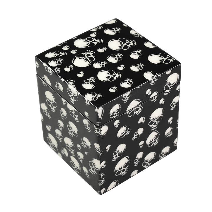 Pacific Connections - Wholesale Decorative Box - Skulls - Q Tip Box - L-86SK0