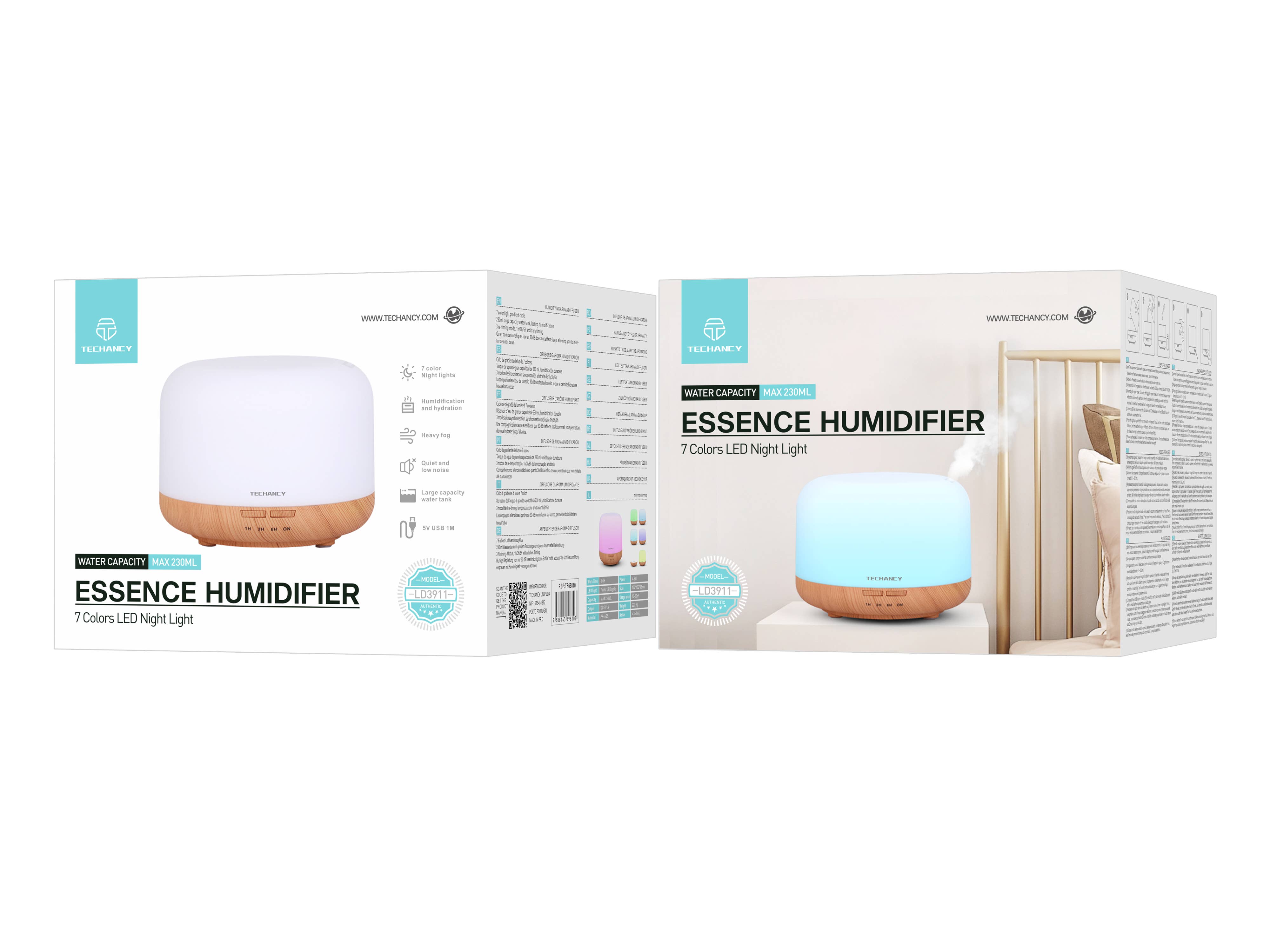 TECHANCY - Wholesale Electronic Diffuser - TECHANCY Oil Diffuser Humidifier 240ML2
