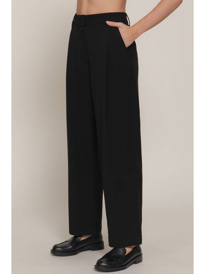 Active Basic | Active USA - Wholesale Pants - Women's - Front Pleats Detail Pants10