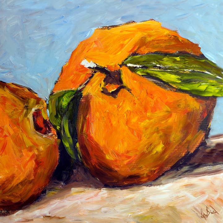 Impression acrylique à haute brillance Oranges pour la vente par John Beard Fine Art