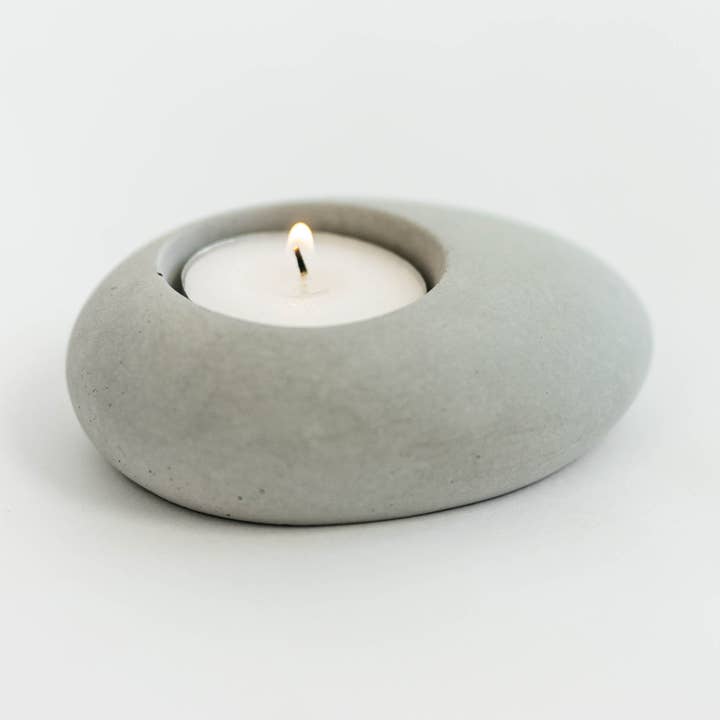 Concrete Tea Light Candle for wholesale by Made by Deborah