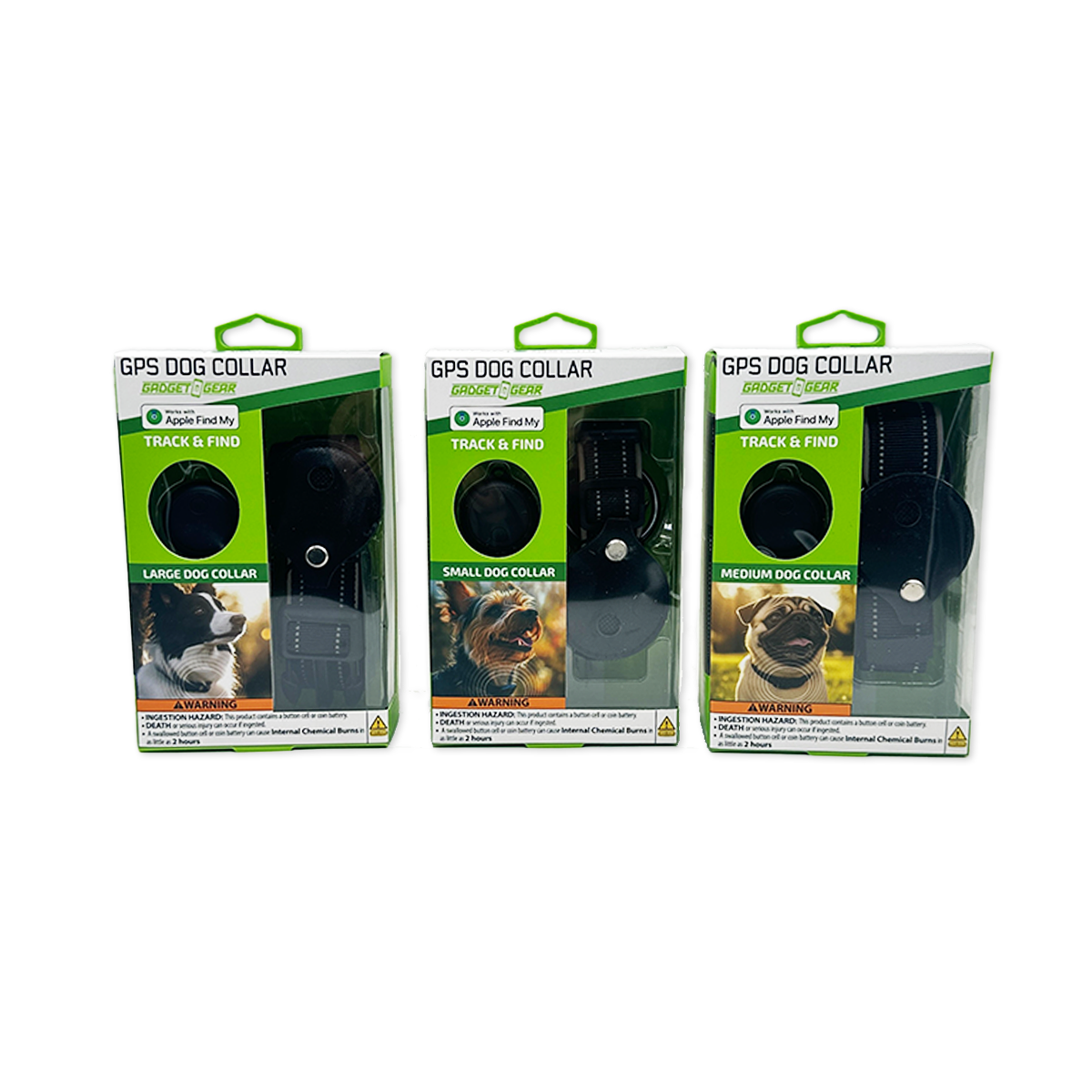 Novelty Brands - Wholesale Pet Collar - Dog - GPS Dog Collar Tracker Apple Find My™ Compatible - 6/Display2