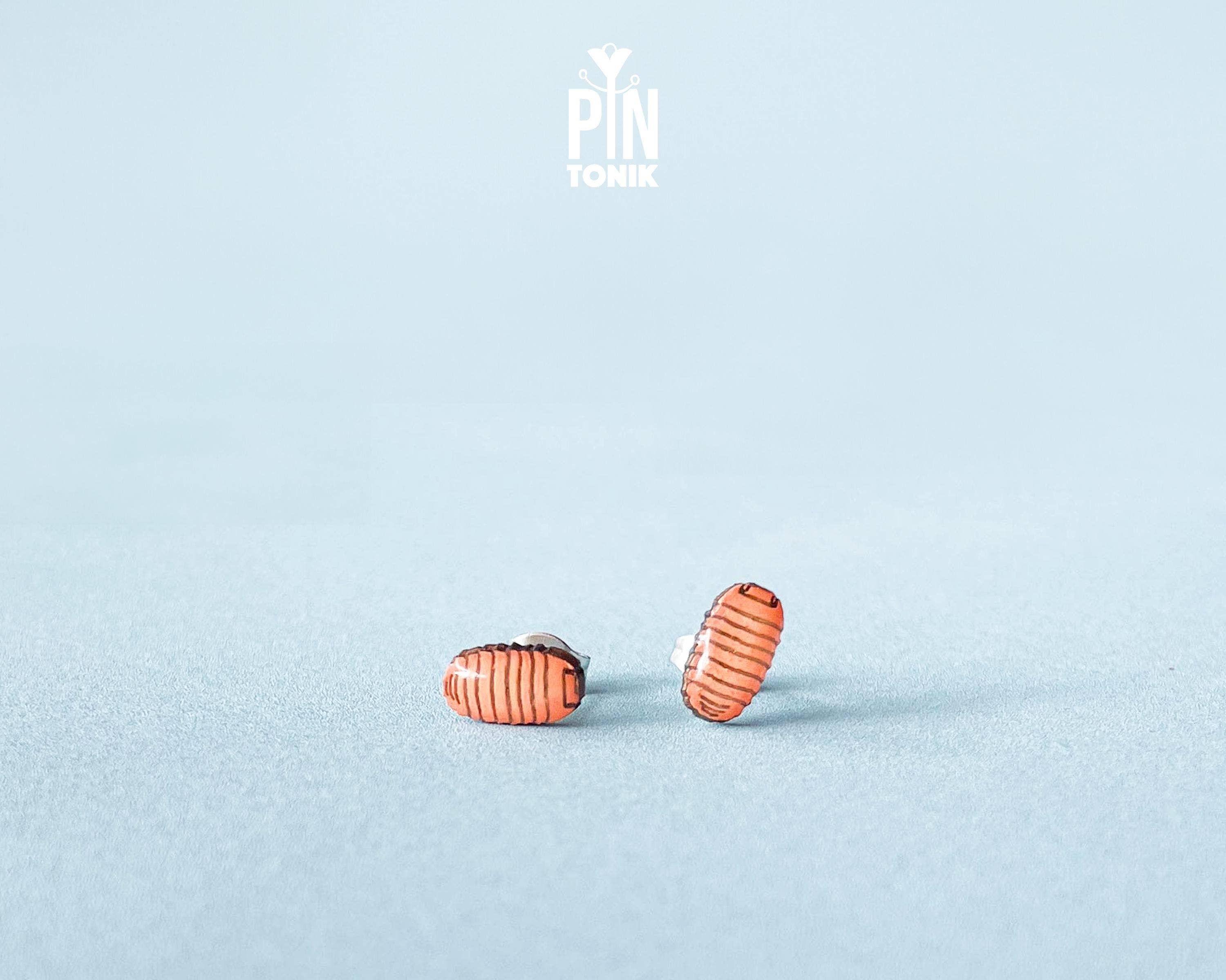 PinTonik - Wholesale Stud/Post Earrings - Isopod Earrings - Quirky Pill Bug Costume Jewelry2