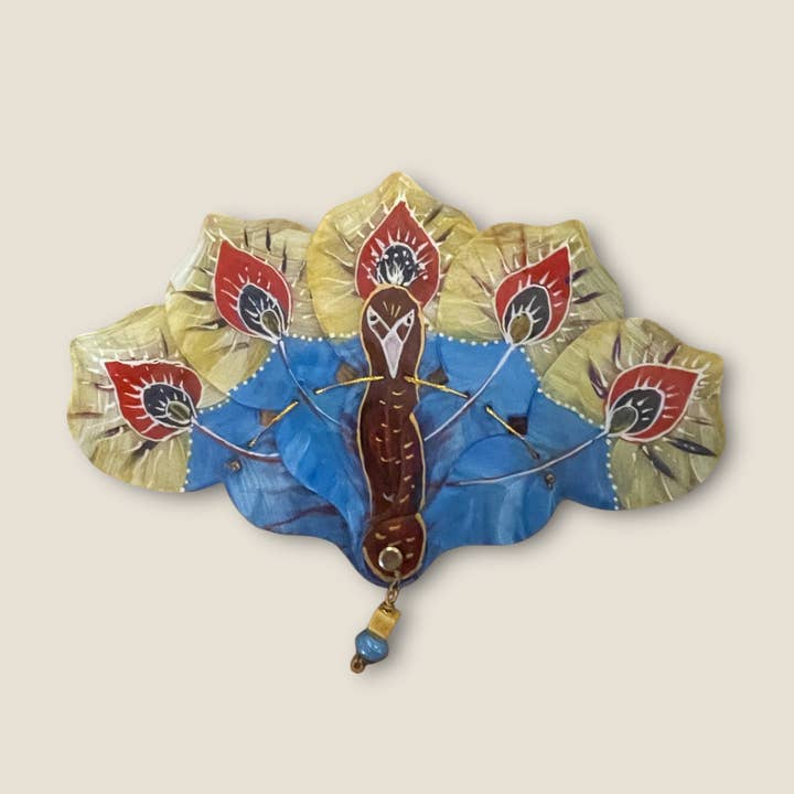 Plexiglazen handwaaier "Pauw" voor wholesale door Arte e sfizio