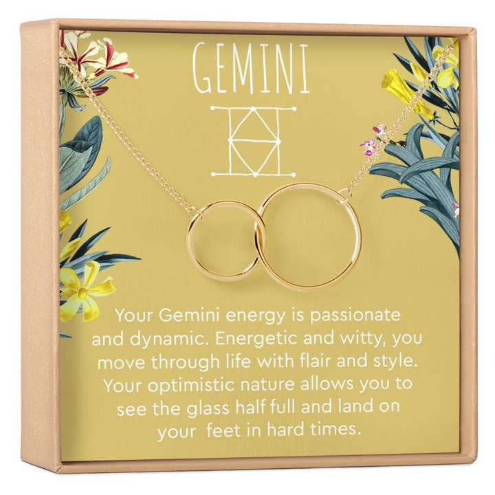 Gemini Zodiac Gift Necklace for wholesale by Dear Ava