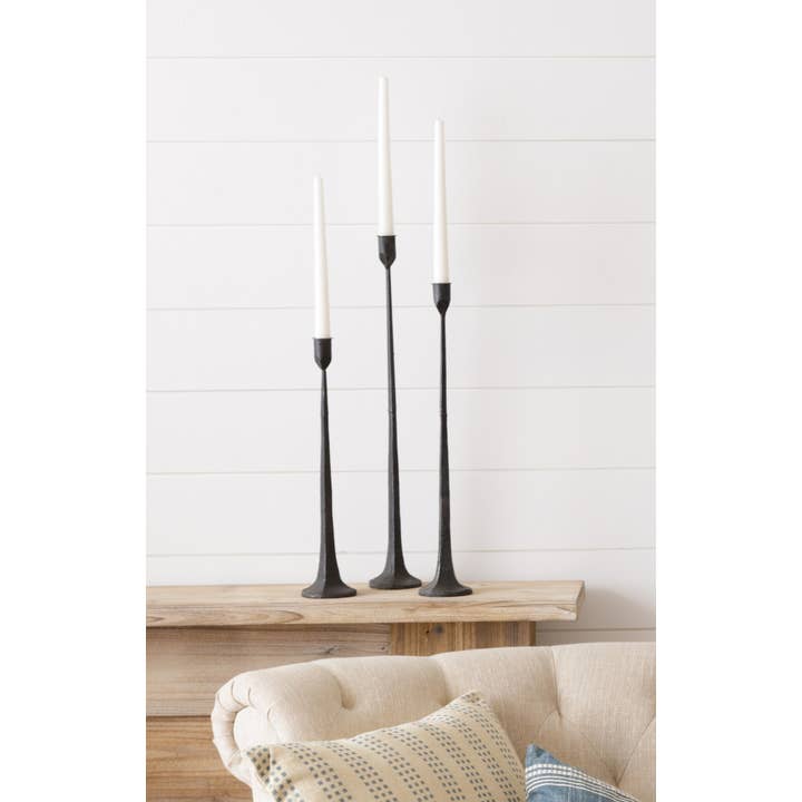 Audrey's Home & Gift - Wholesale Candle Holder - Hand Forged Metal Candle Holders (Set Of 03)