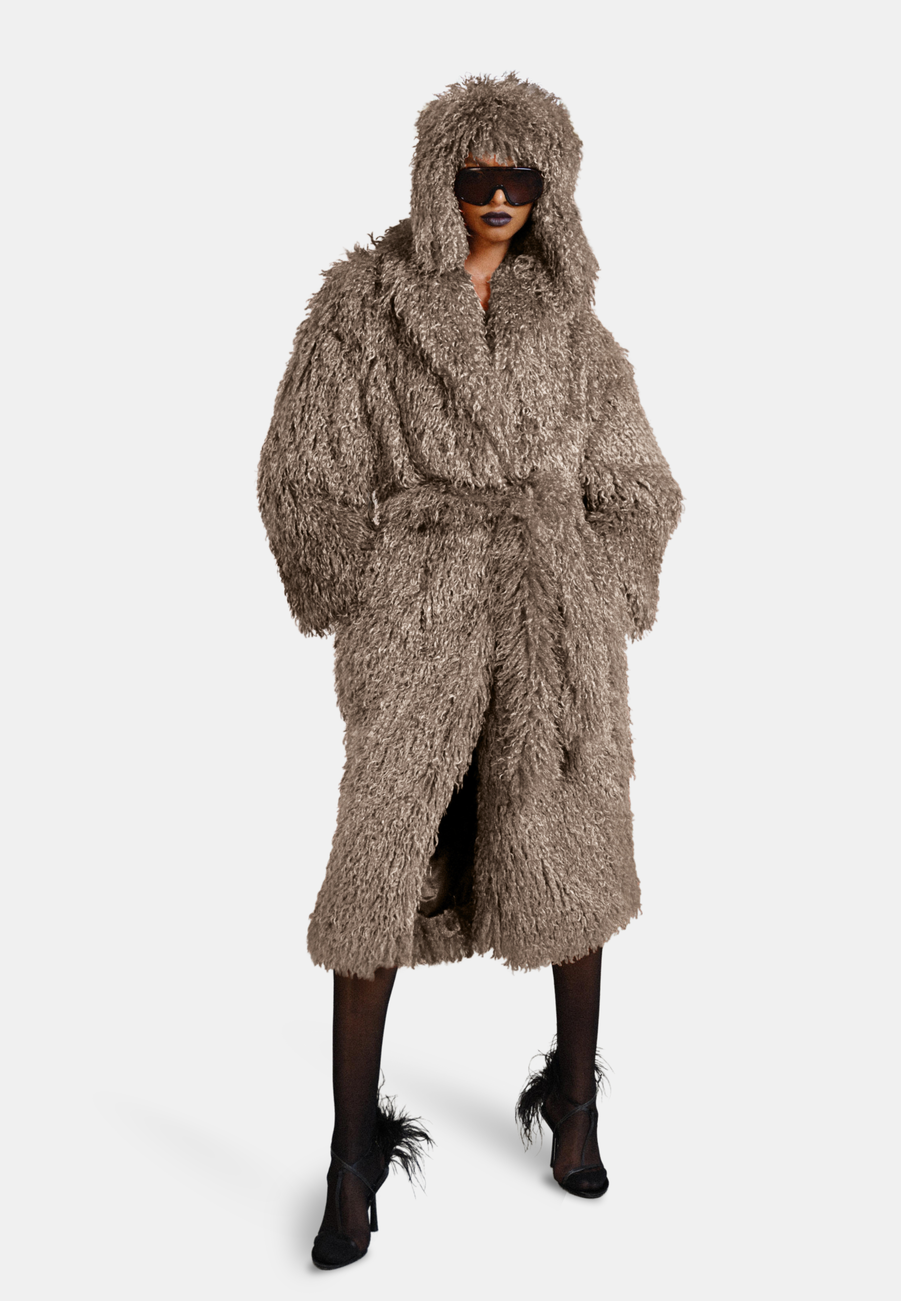 Ricano - Wholesale Fur/Faux Fur Coat - Women's - Women's Faux Fur Coat Marielle – Knee-Length Luxury Look0